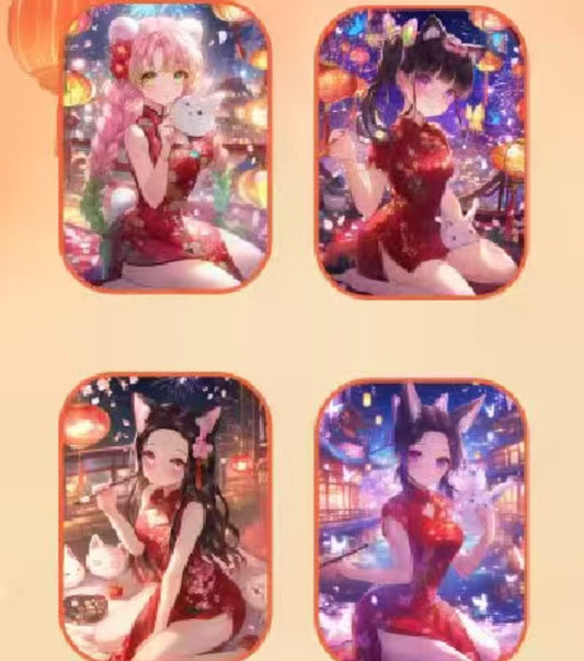 QingWu  Demon slayer Color Paper Card